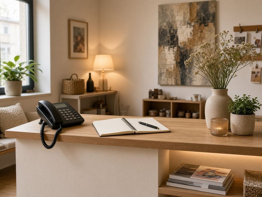 Contact desk at Studio Salifslama in Košice