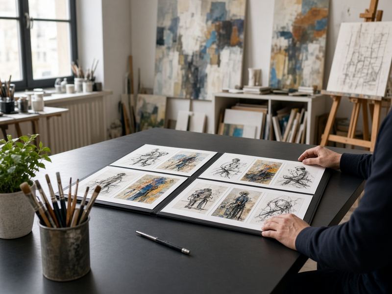 Portfolio review at Studio Salifslama